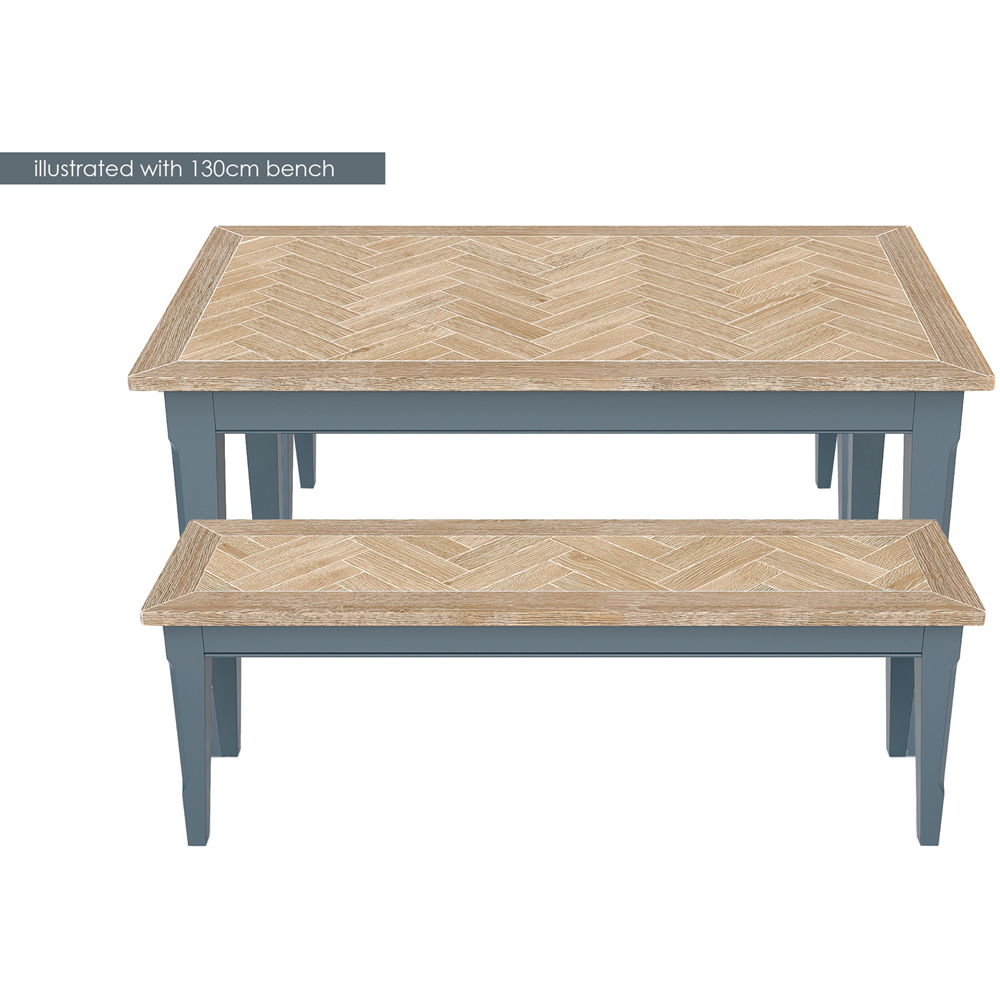 Baumhaus Signature 6 Seater Dining Table Blue and Oak Image 8