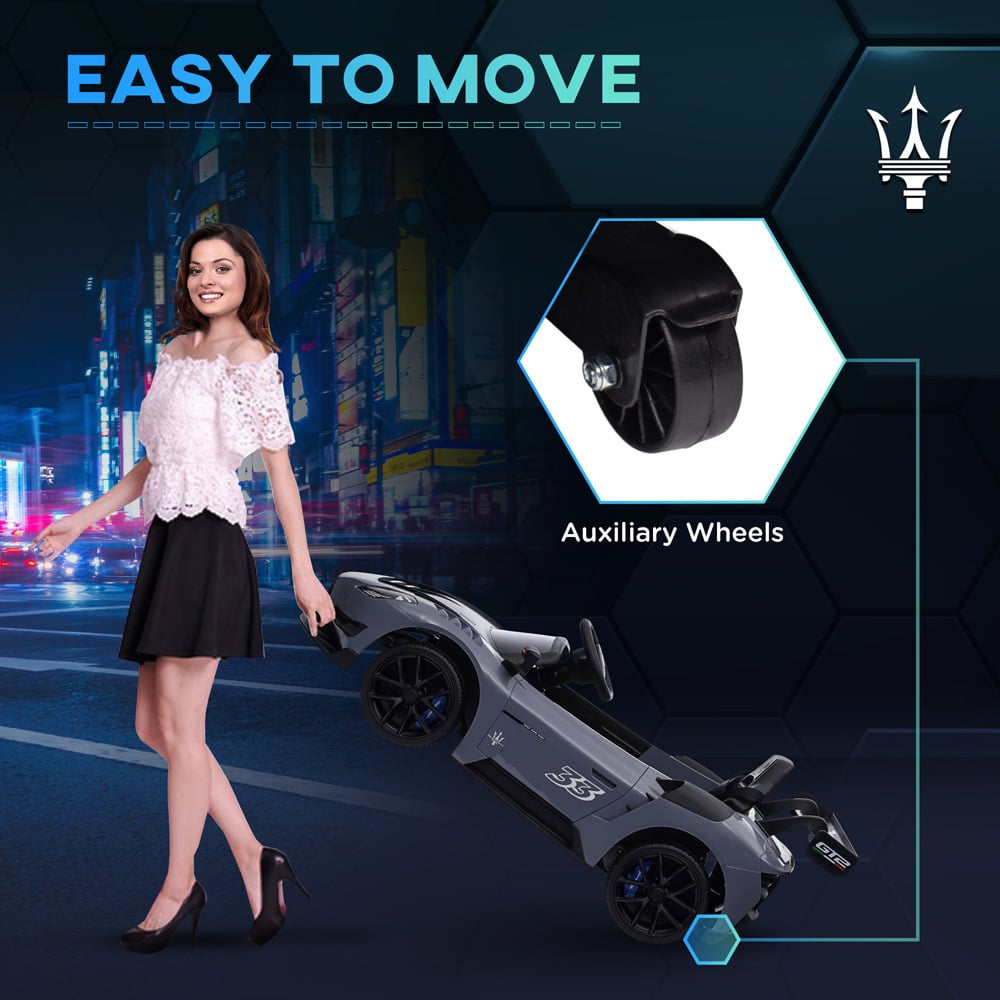 Tommy Toys Grey Licensed Maserati GT2 Kids Electric Ride on Car with Remote Image 5