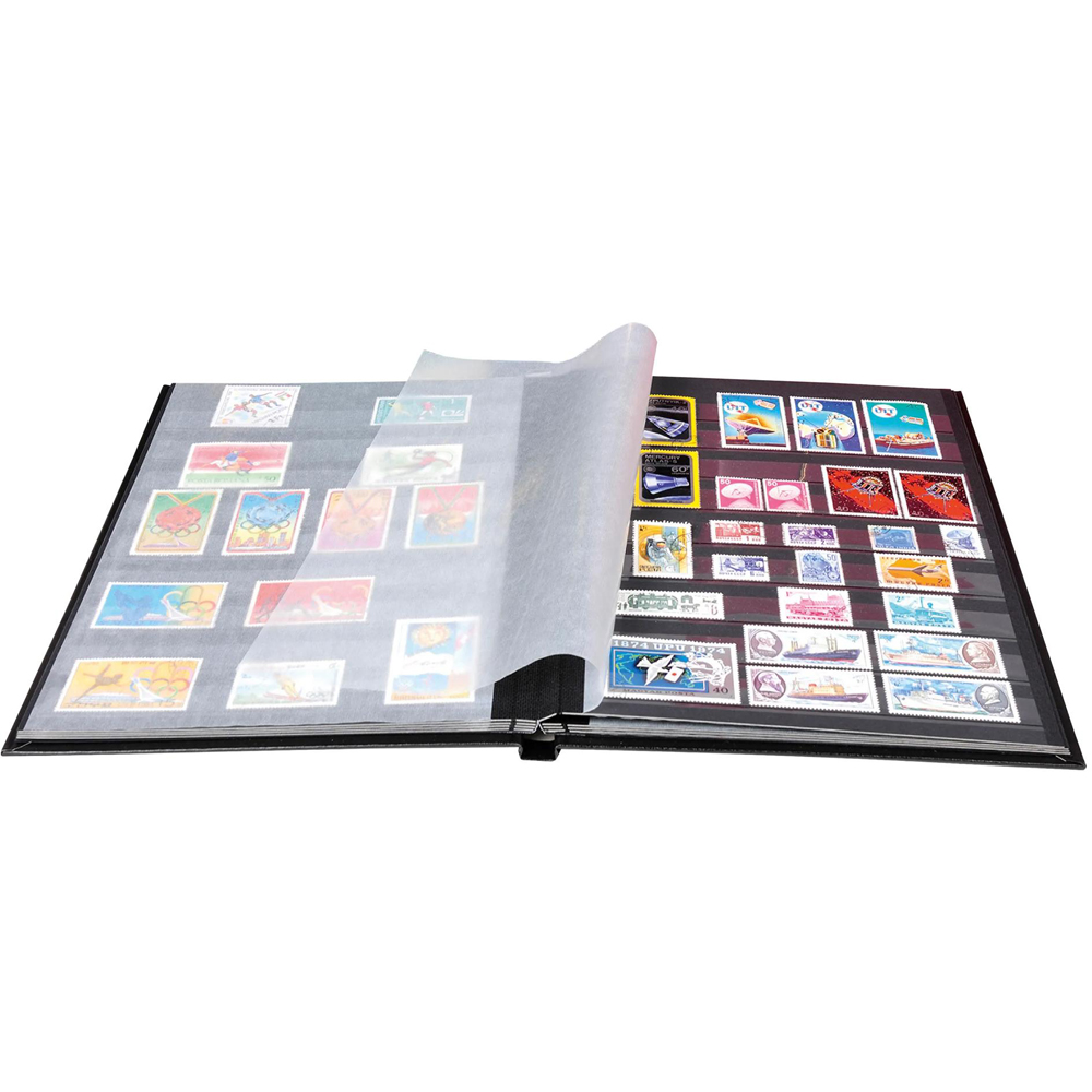Exacompta Black Stamp Album with Faux Leather Cover 16 Pages Image 6