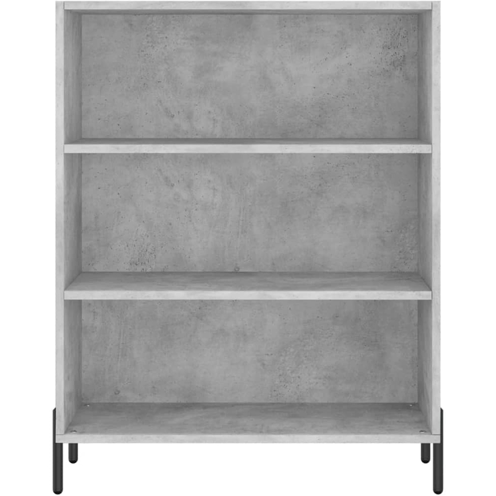 vidaXL 3 Open Shelf Concrete Grey Shelf Cabinet Image 4