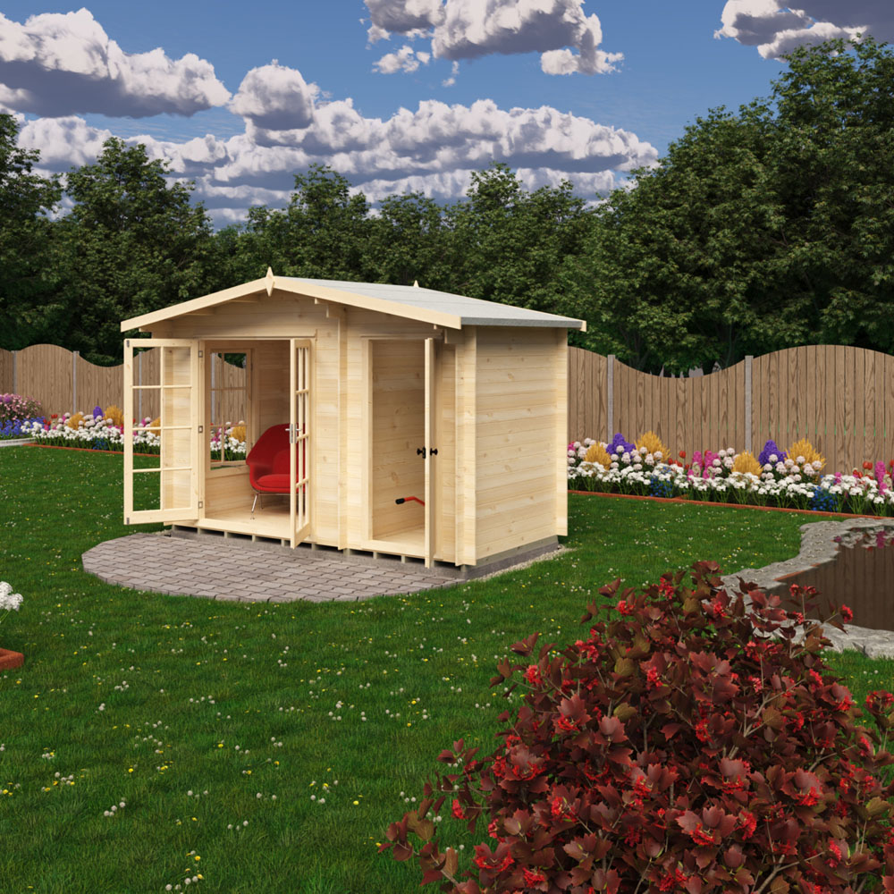 Shire Bourne 12 x 6ft Dual-Purpose Apex Garden Log Cabin with Integral Storage Image 5