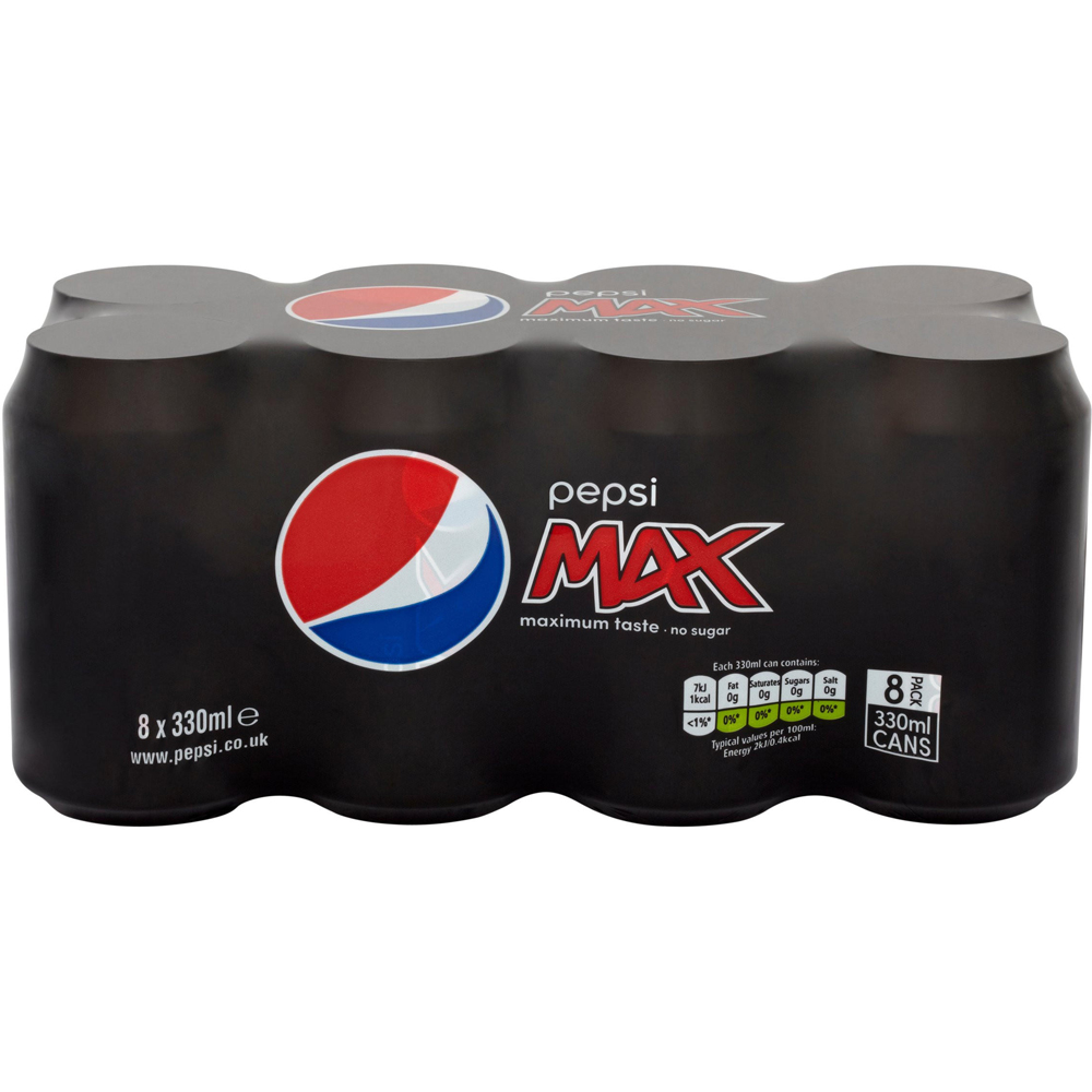 Pepsi Max 8 x 330ml Image