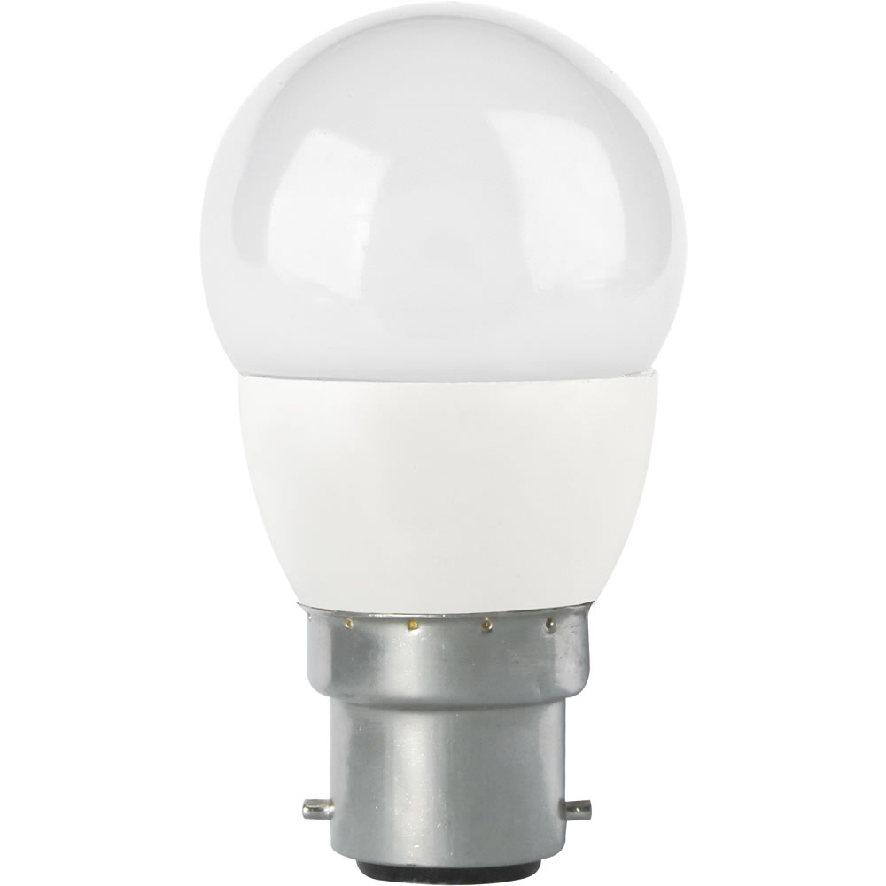 Wilko LED Bulb Round Coated BC 5W Dimmable 2pk | Wilko