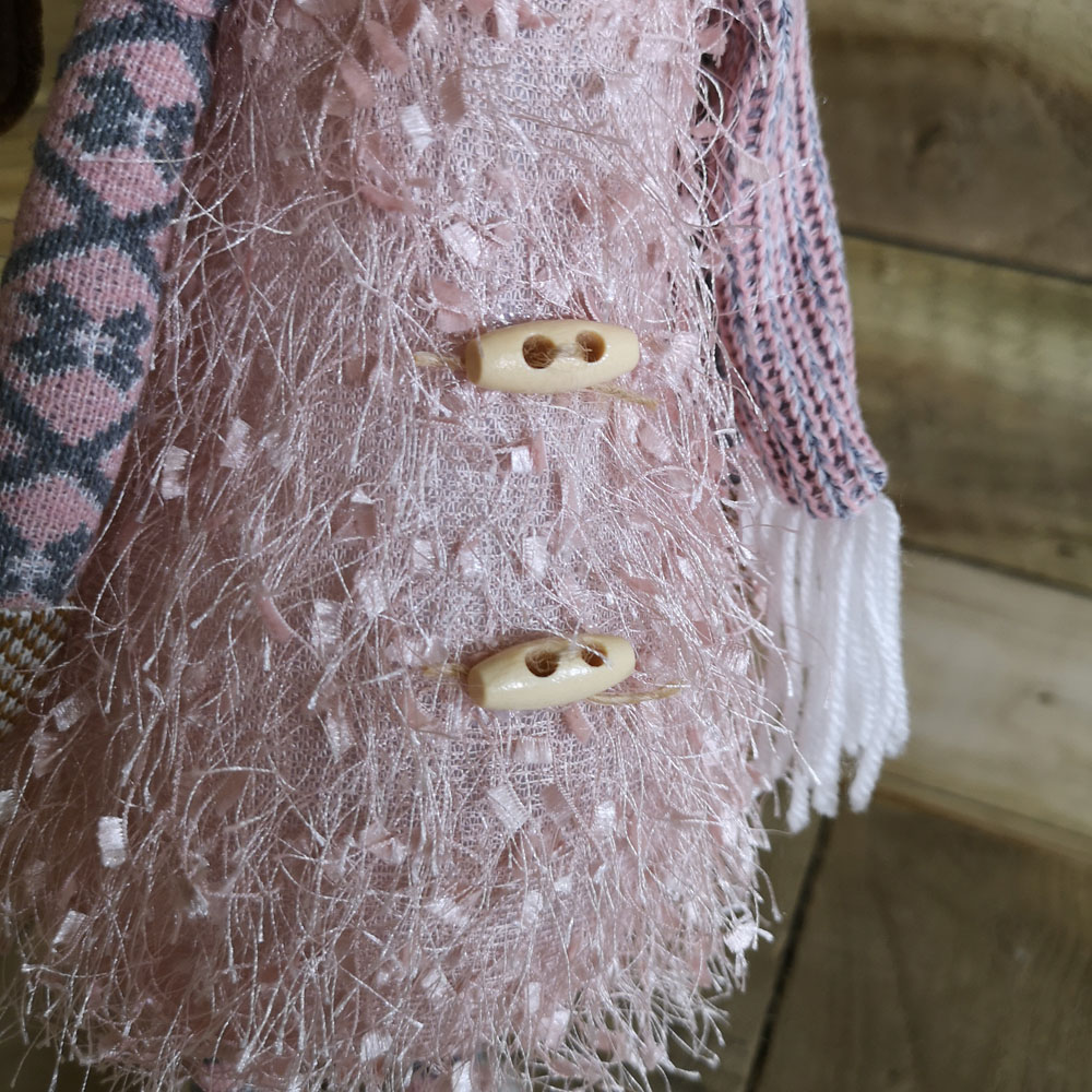 Samuel Alexander Standing Pink and Grey Reindeer Warm White LED Christmas Decoration Image 3