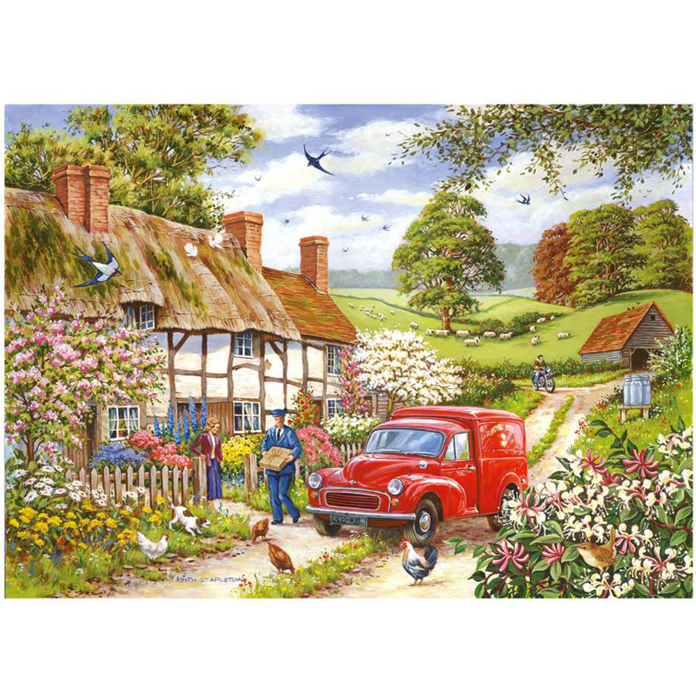 The House of Puzzles Village Life 500 Piece Jigsaw Puzzle 4 Pack Image 6