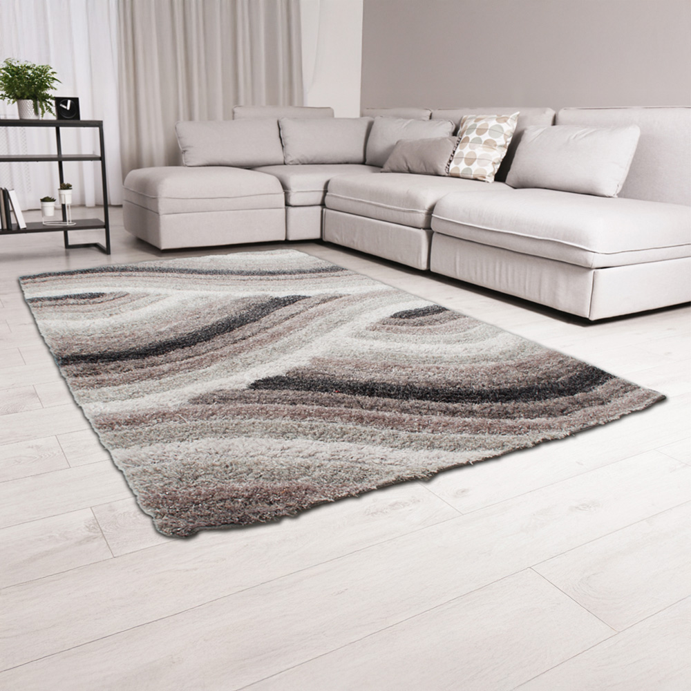 DS Living Wave Grey Ultra Plush Rug 160 x 230cm Image 2