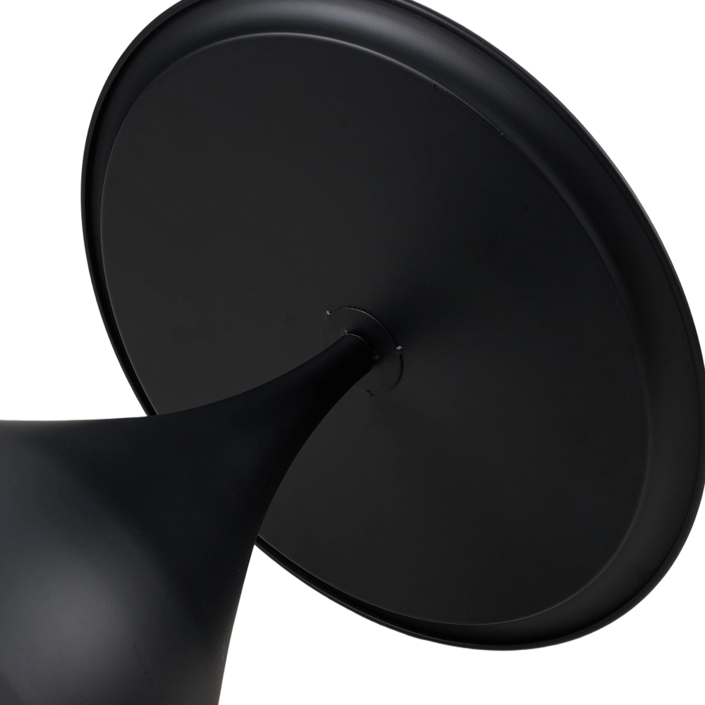 Living and Home Black Round Raised Edge Side Table Image 6