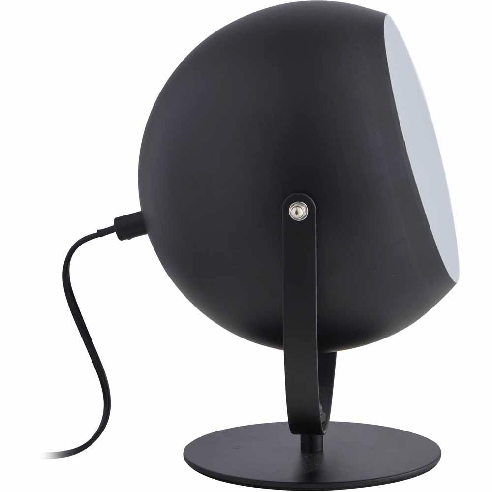 Wilko Black Metal Ball Table Lamp Image 3