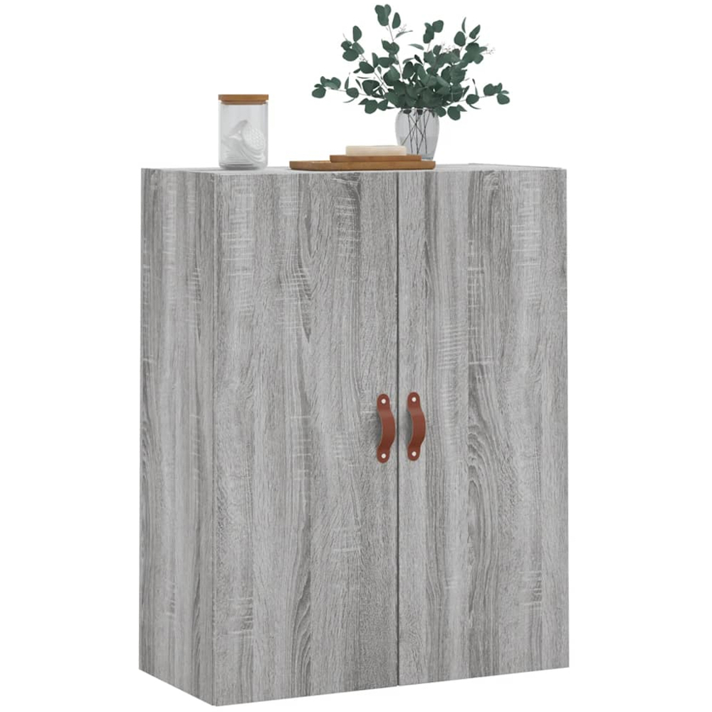 vidaXL 2 Door Grey Sonoma Wall Mounted Cabinet Image 4