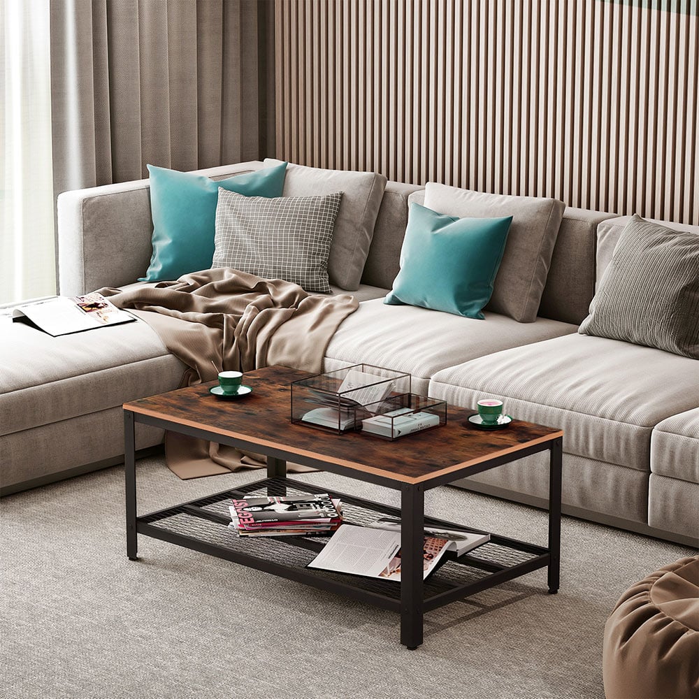 Portland Chestnut and Black Coffee Table Image 4