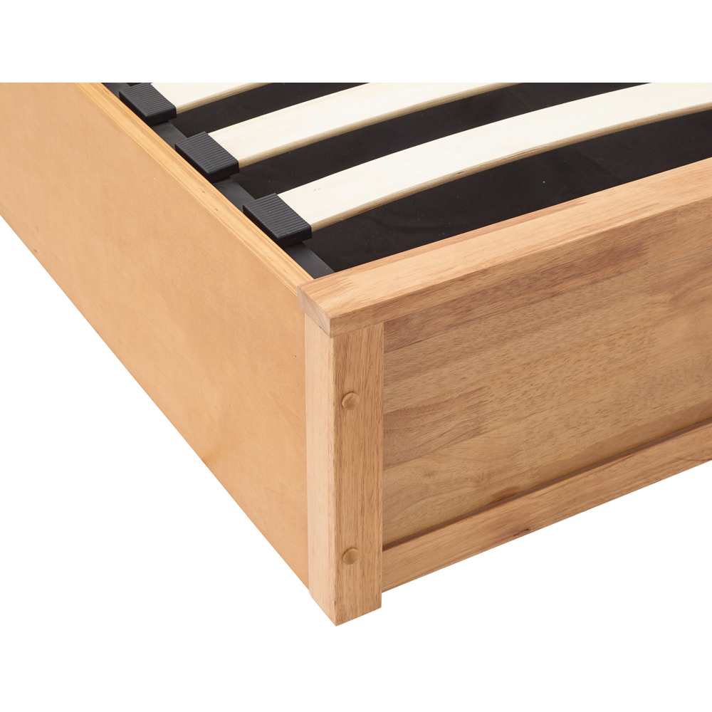 GFW Madrid Double Oak Wood Ottoman Bed Image 8