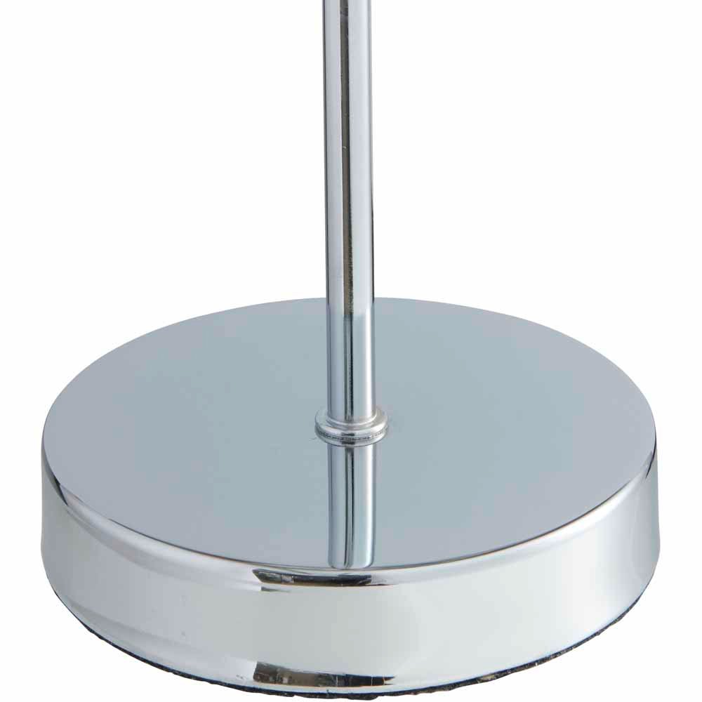 Wilko Grey Silver Velvet Table Lamp Image 4