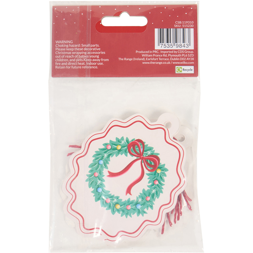 Pack of 12 Wreath Tree Gift Tags Image 2
