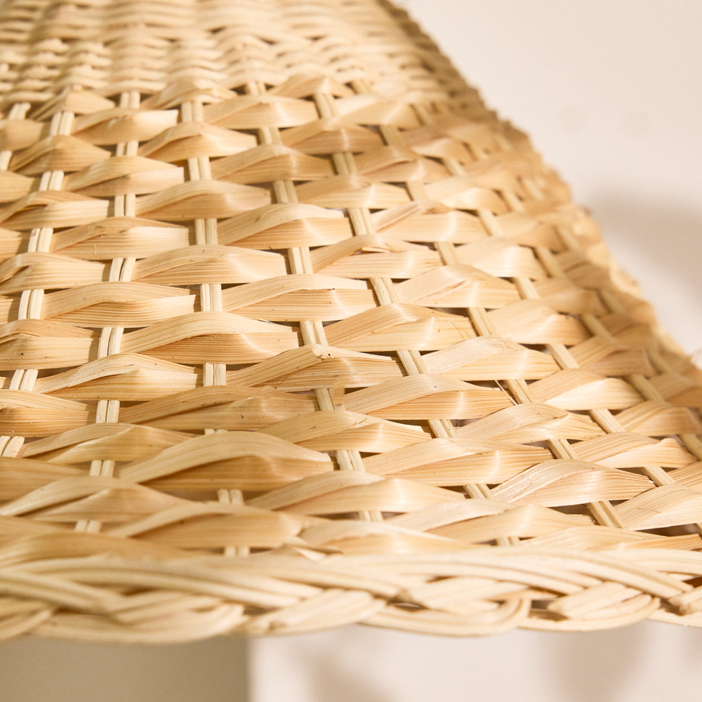 Dibor Natural 2 Tone Rattan Ceiling Light Shade Image 4