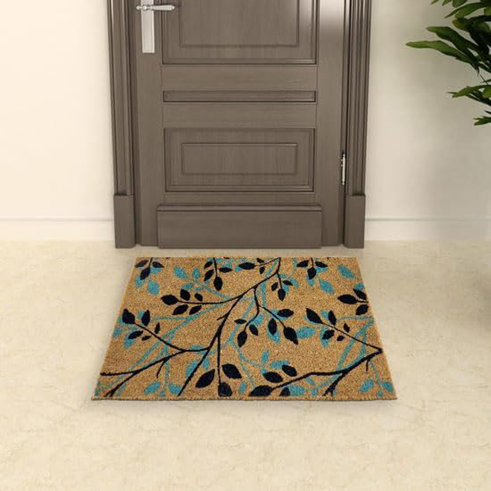 Coco & Coir Shadow leaves Coir Door Mat 40 x 60cm Image 2