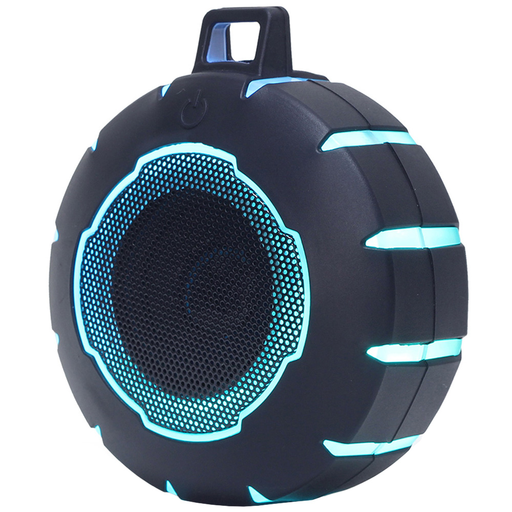 Gembird Black Bluetooth Portable Speaker with LED Lights 3W Image 1