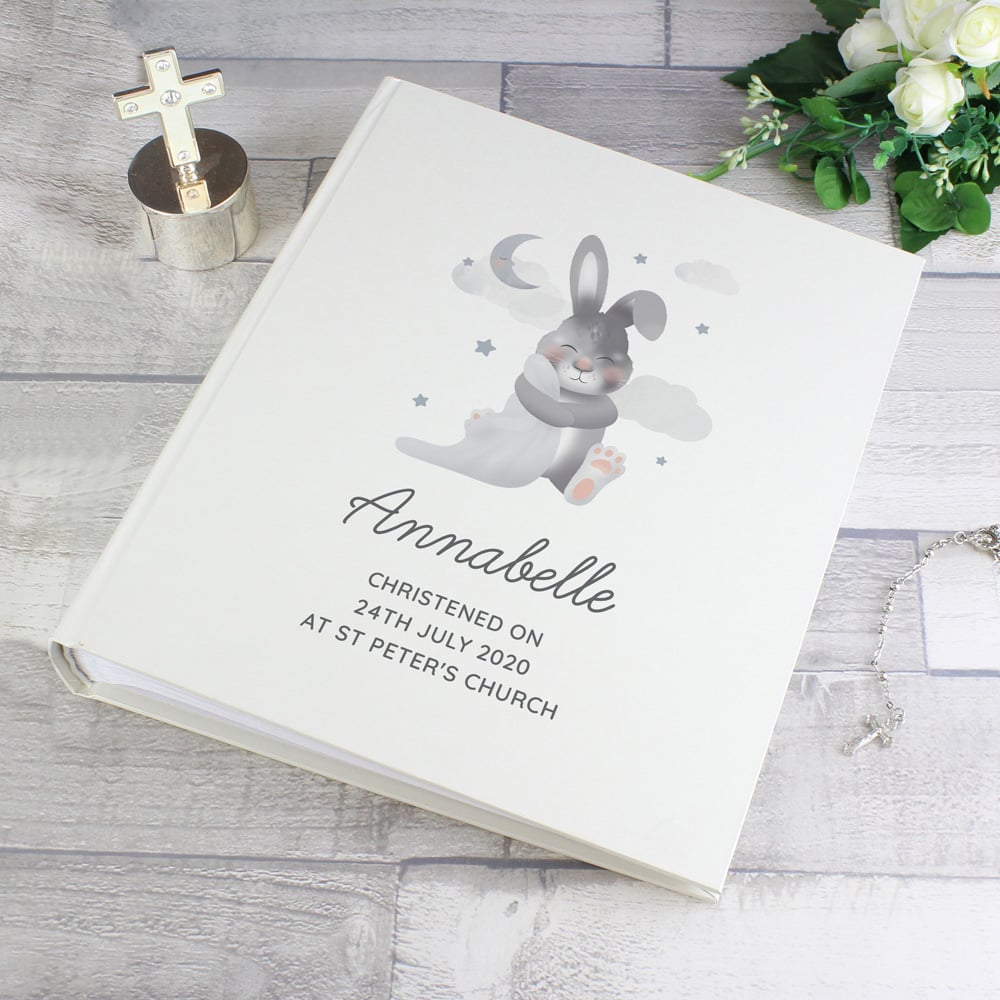 Personalised Memento Personalised Baby Bunny Square Photo Album Image 3