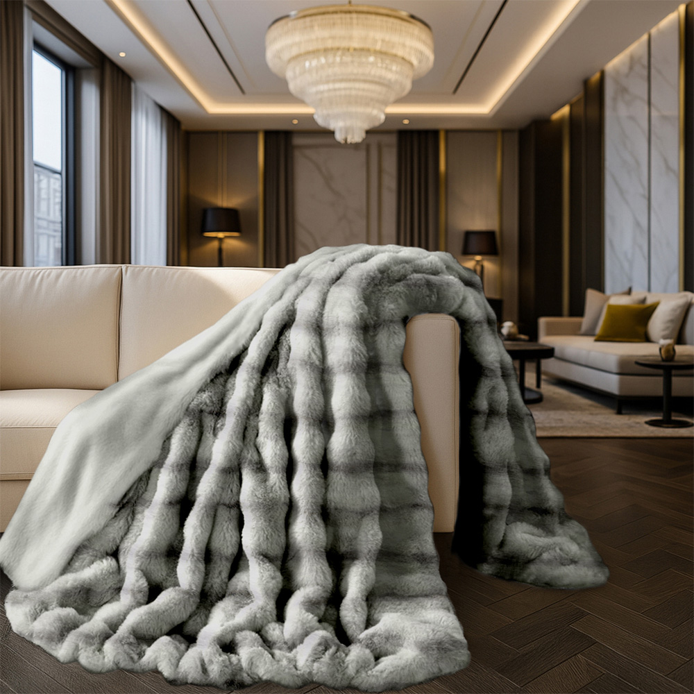 Sweet Dreams Grey Alpine Husky Throw 200 x 240cm Image 2