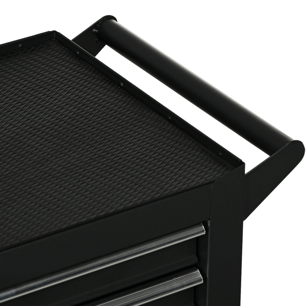 DURHAND 7 Drawer Black Tool Chest of Drawers with Wheels Image 3