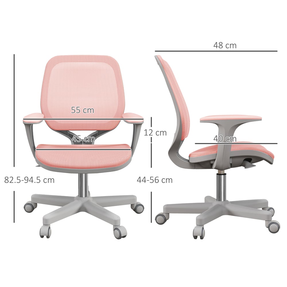 Portland Pink Swivel Office Chair with Security Wheels Image 9