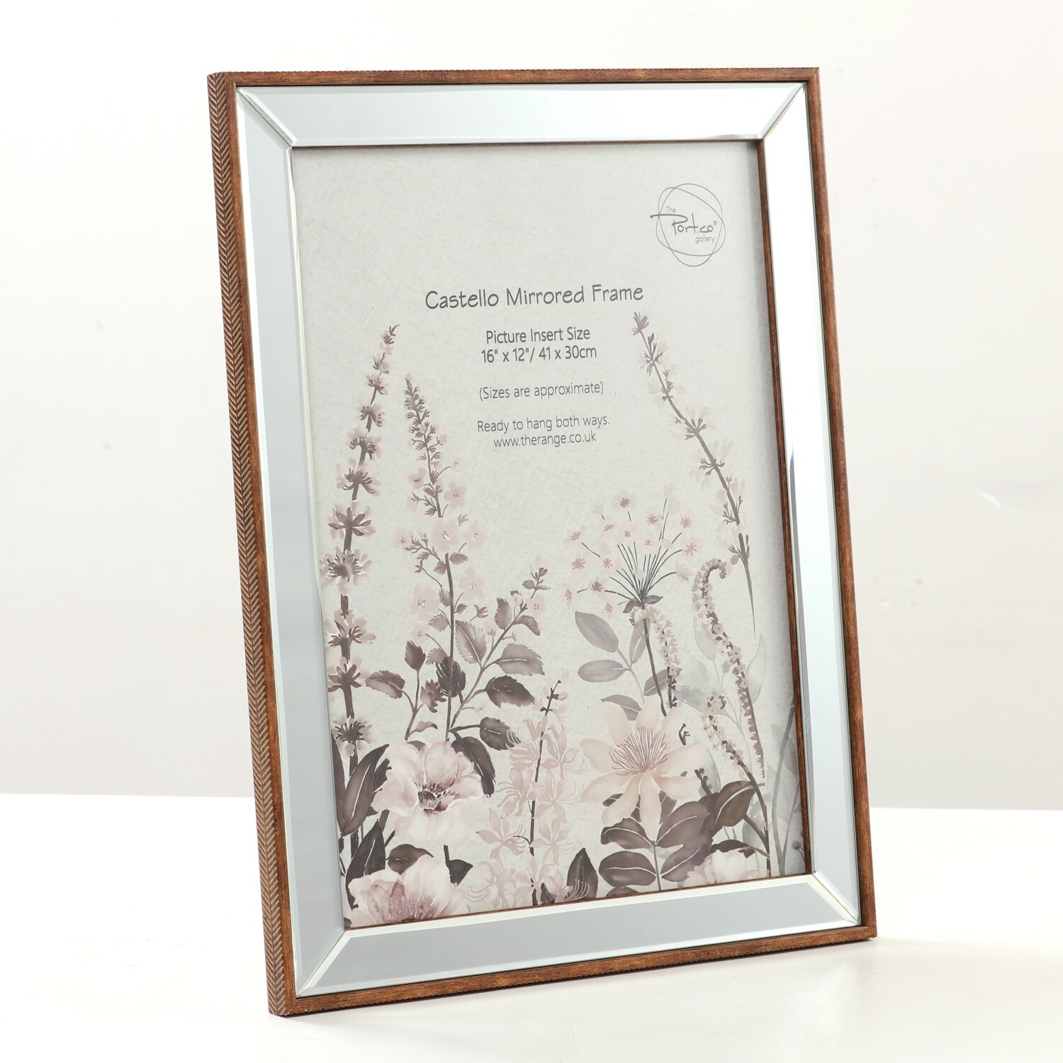 Castello Mirrored Frame - Brown / 16x12in Image 2