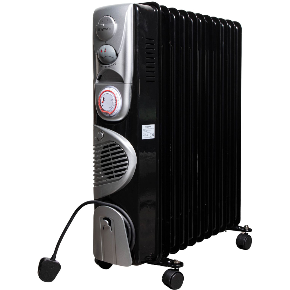 Samuel Alexander 11 Fin Black Oil Filled Heater Radiator 2500W Image 1