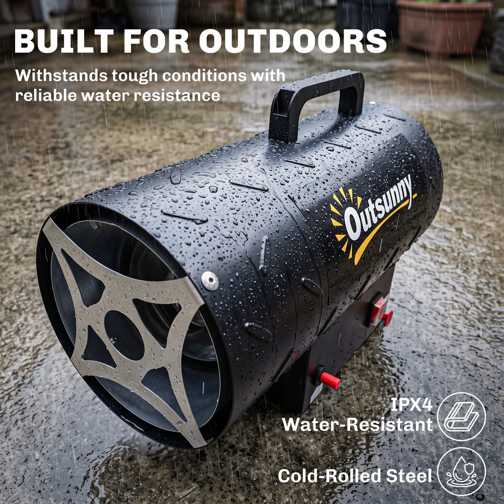 Outsunny Black Portable Industrial Propane Space Heater 51000BTU 15000W Image 5