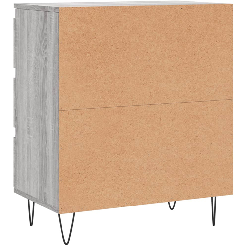 vidaXL 3 Drawer Grey Sonoma Wooden Sideboard Image 8