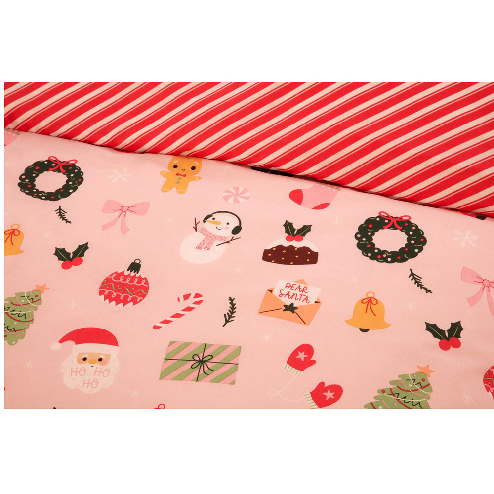 Dear Santa Duvet Set Pink Image 4