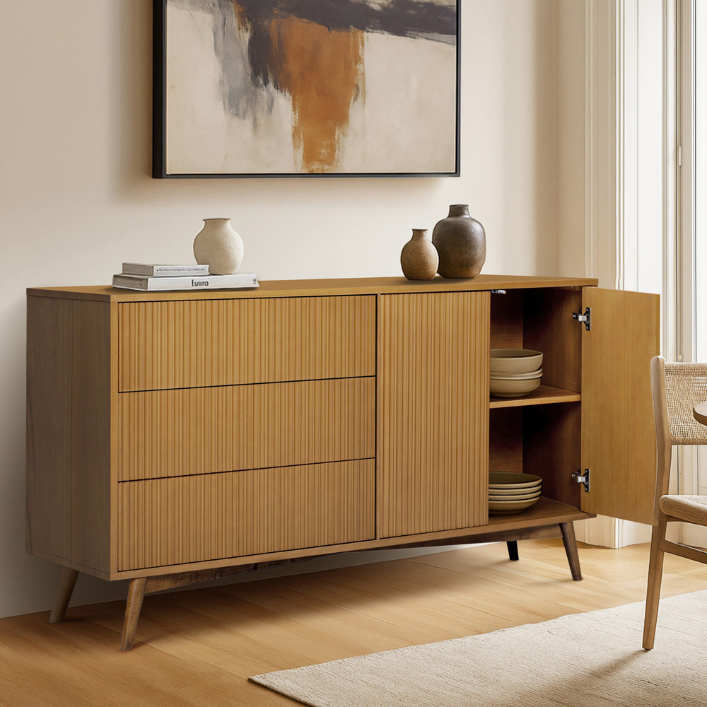 Teamson Home Tremolo 2 Door 3 Drawer Natural Sideboard Image 7