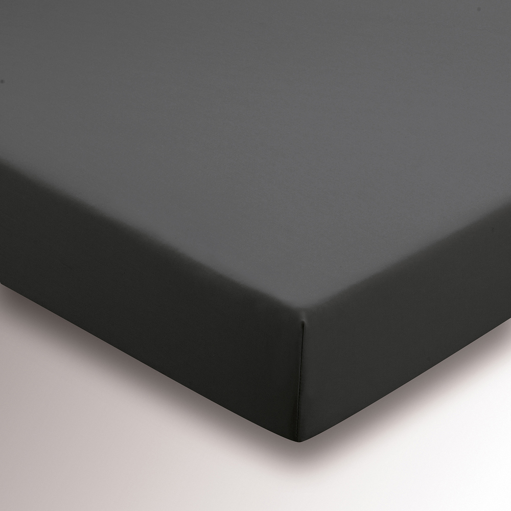 Helena Springfield Double Charcoal Plain Dye Fitted Bed Sheet Image 2