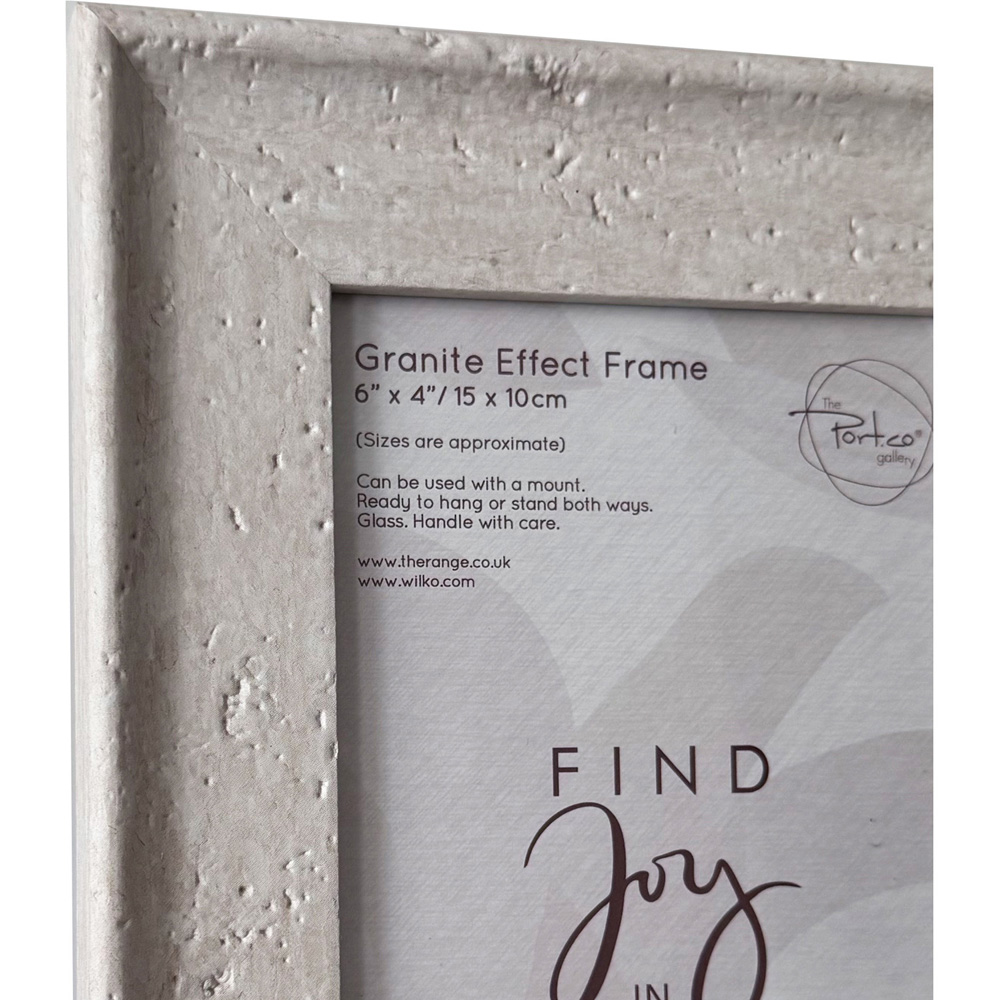 Granite Effect Photo Frame Light Grey 4 x 6 inch Image 3