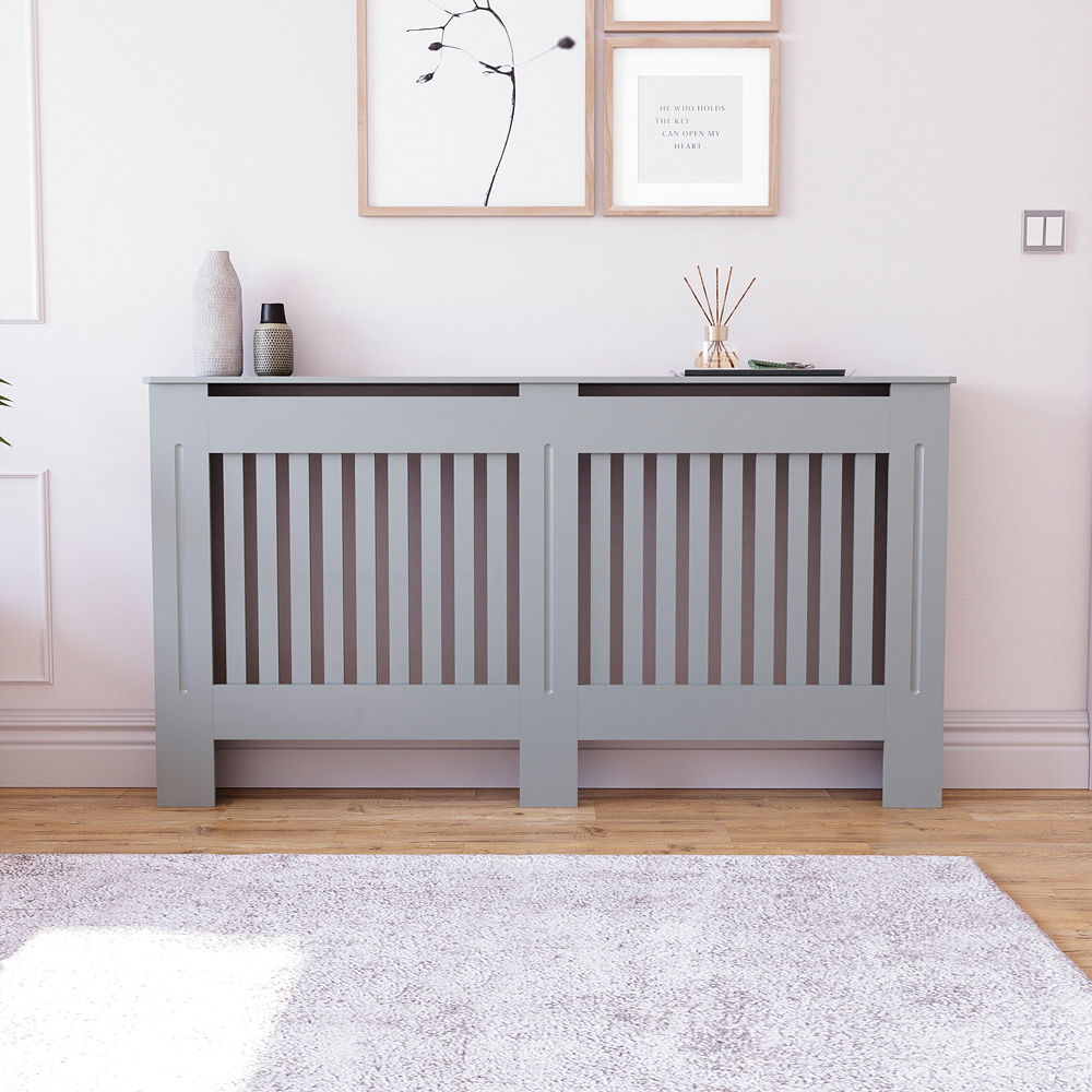 Vida Designs Chelsea Olive Grey Radiator Cover Large Image 3