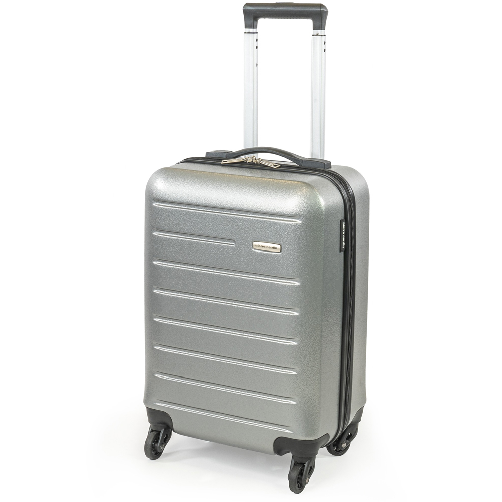 Pierre Cardin Set of 2 Grey Lightweight Hard Shell Trolley Suitcase and Mini Vanity Case Set Image 2
