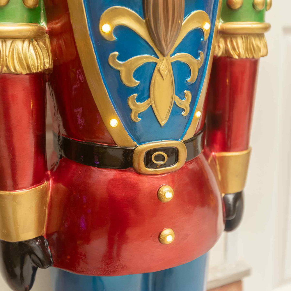 The Christmas Centre Red Green and Blue LED Lights Traditional Nutcracker Soldier 4.5ft Image 5