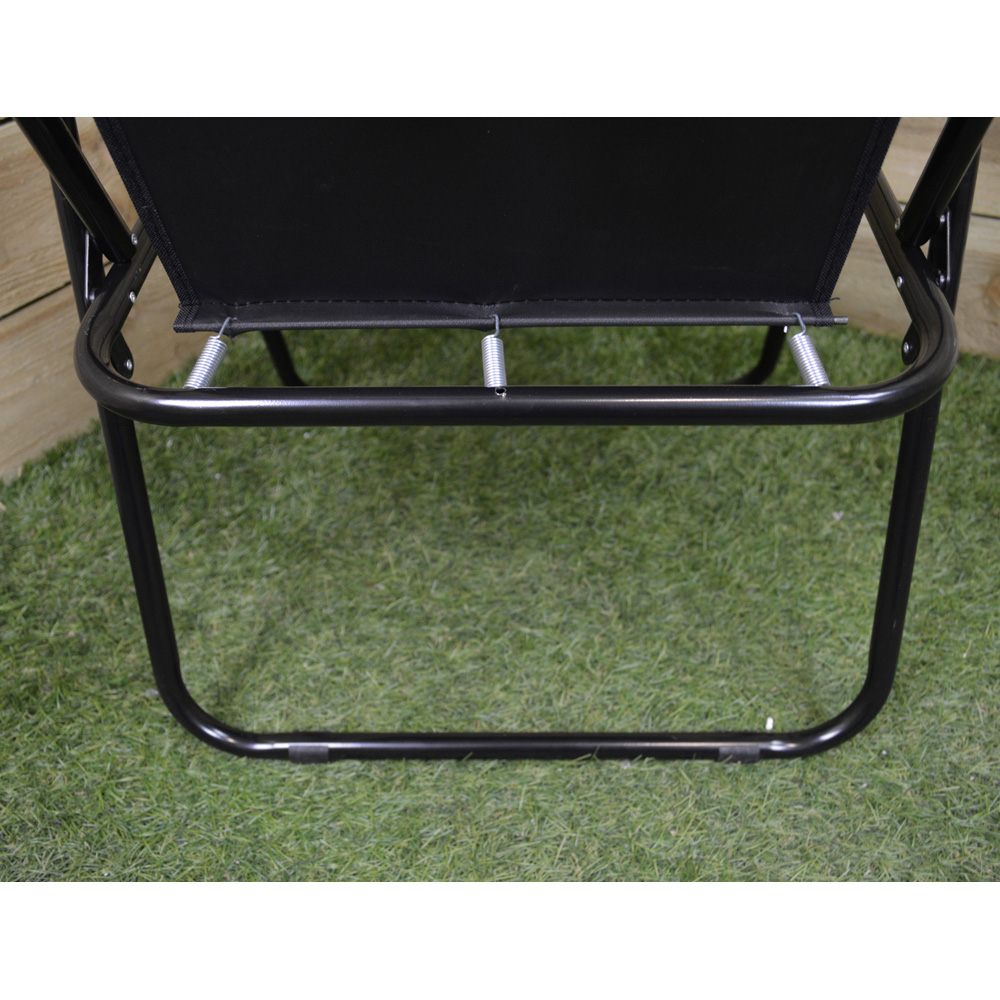 Samuel Alexander Black Folding Canvas Camping Chair Set of 2 Image 4