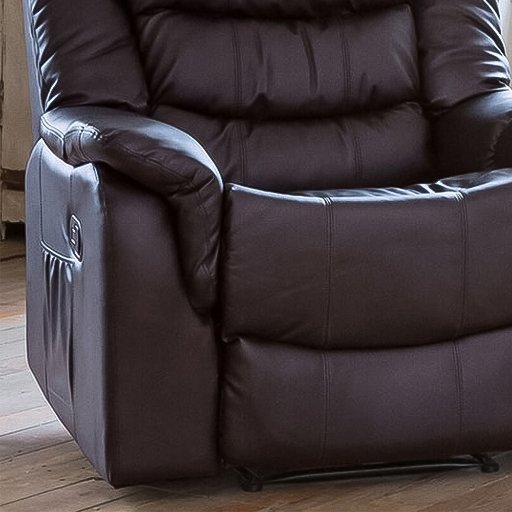 Almeira Brown Recliner Armchair Image 2