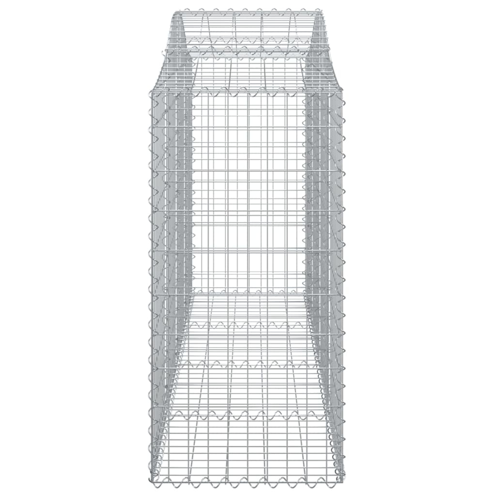 vidaXL Silver Galvanised Iron Arched Gabion Basket 200 x 50 x 120/140cm 25 Pack Image 3