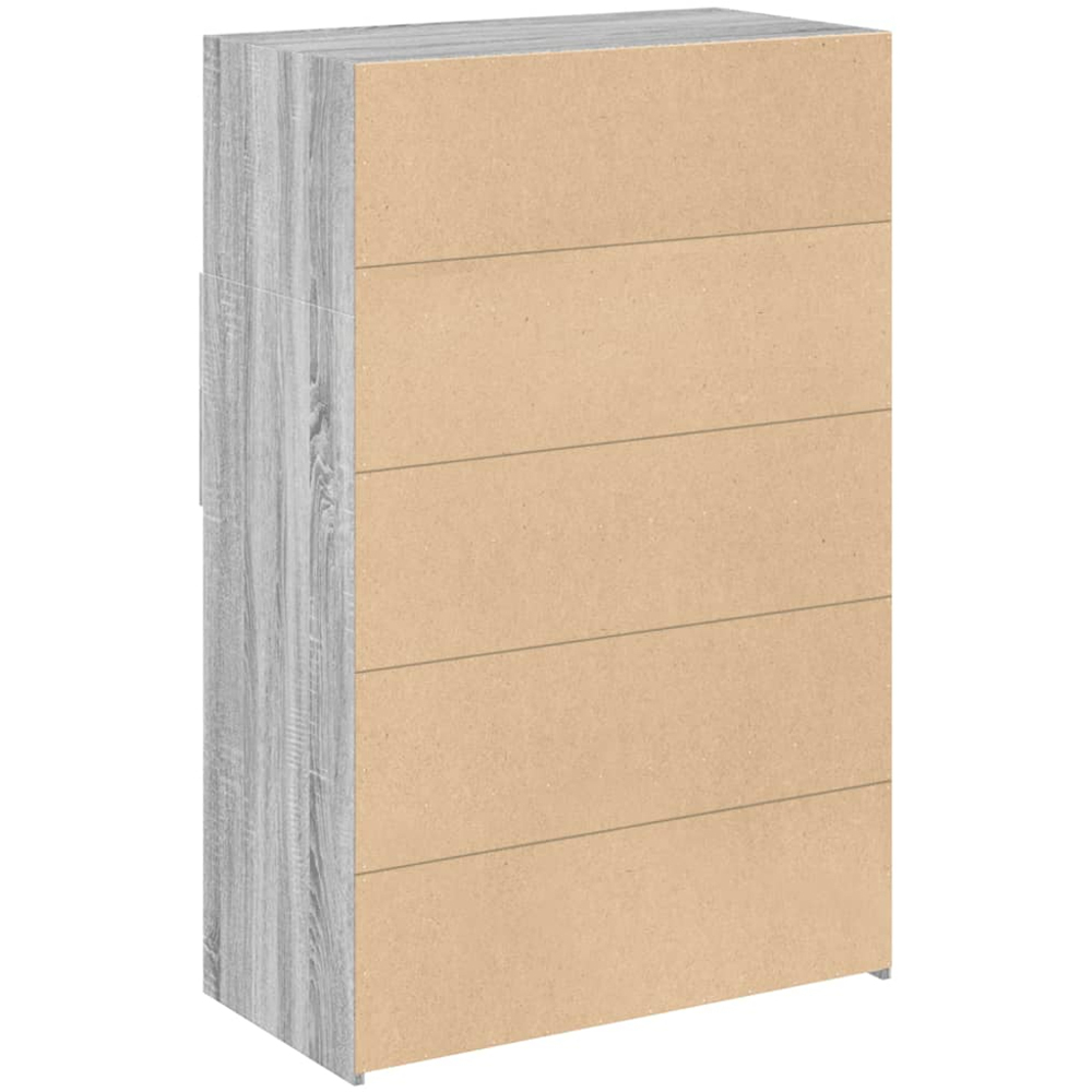 vidaXL 2 Drawer 6 Shelf Grey Sonoma Small Highboard Image 6