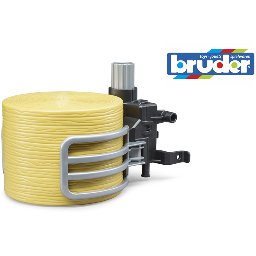 Bruder Kids Bale Gripper Accessory with Round Bale Image 6