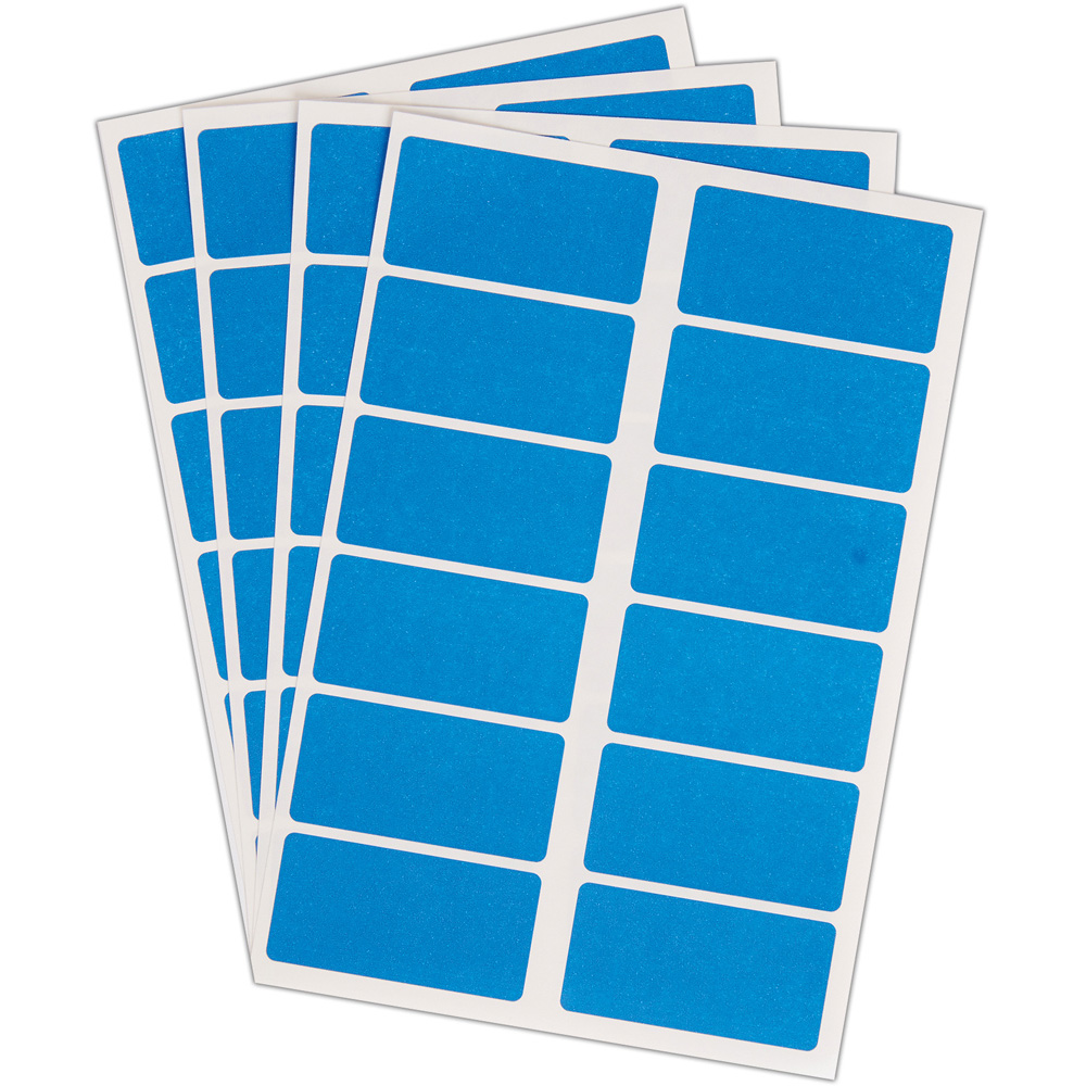 Blick Blue Rectangular Self Adhesive Office Stickers 25 x 50mm 320 Pack Image 5