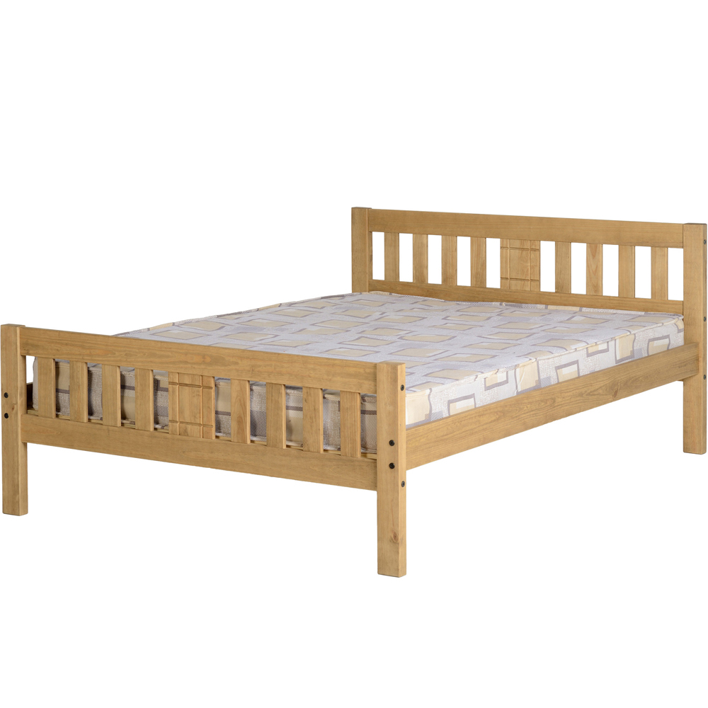 Seconique Rio Double Distressed Waxed Pine Bed Image 2