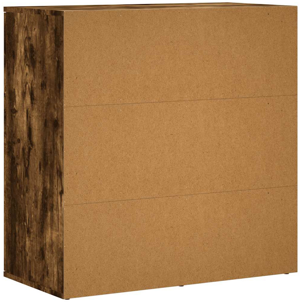 vidaXL 4 Door Smoked Oak Sideboard Set of 2 Image 6
