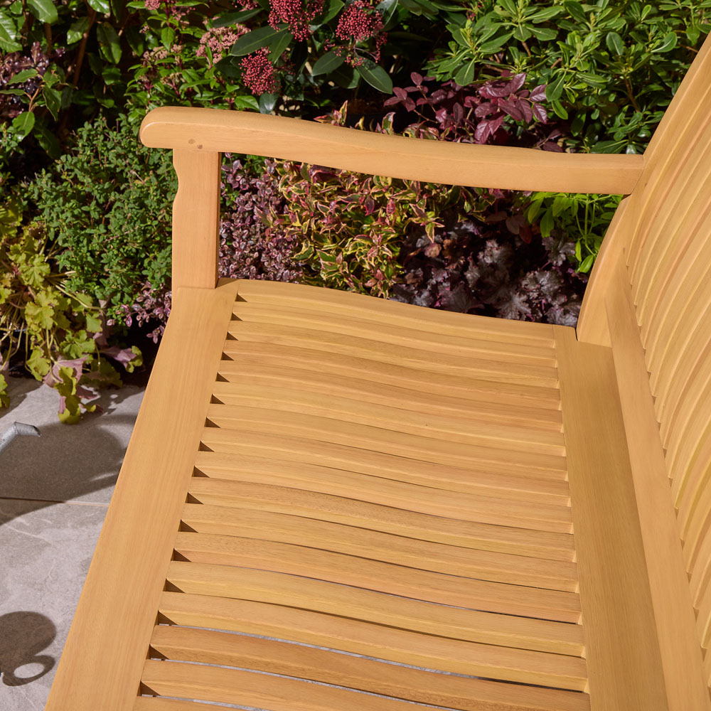 Rowlinson Farnham 2 Seater Natural Garden Bench Image 7