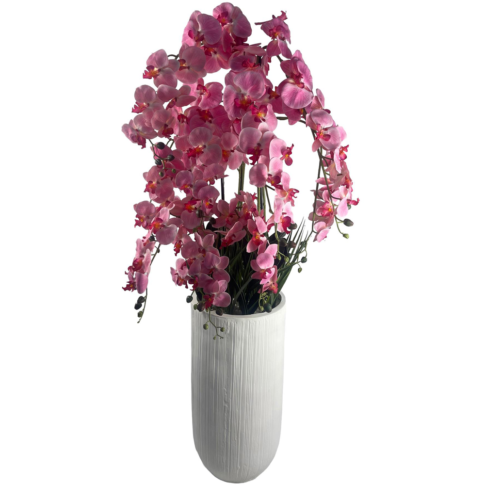 Leaf Pink Orchid Display Artificial Plant in Pot 5ft Image 2