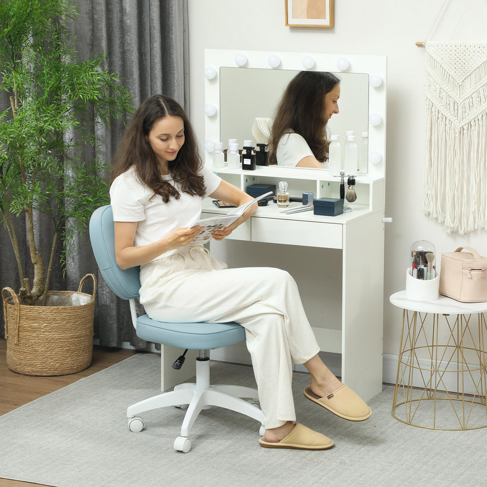 Vinsetto Cream Adjustable Vanity Chair Image 4