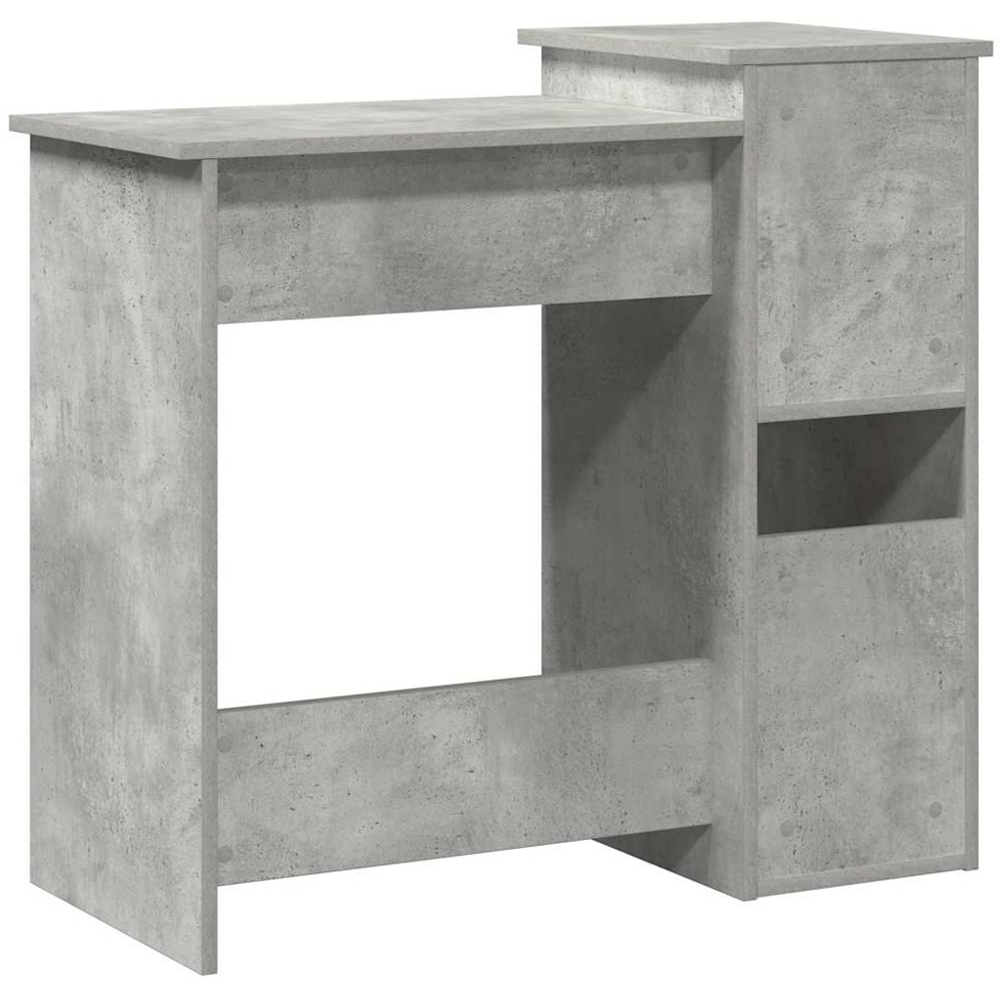 vidaXL 3 Shelf Computer Desk with Keyboard Tray Grey Sonoma Image 6