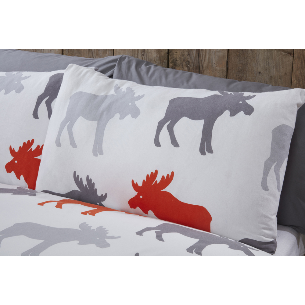 Rapport Home Moose King Size Ochre Brushed Cotton Duvet Set Image 3