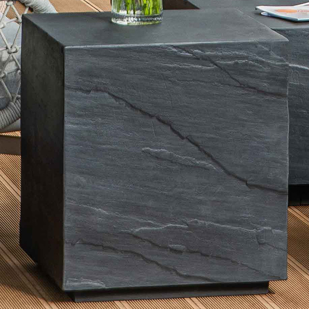 Elementi Colorado Slate Black GRC Side Table Image 1
