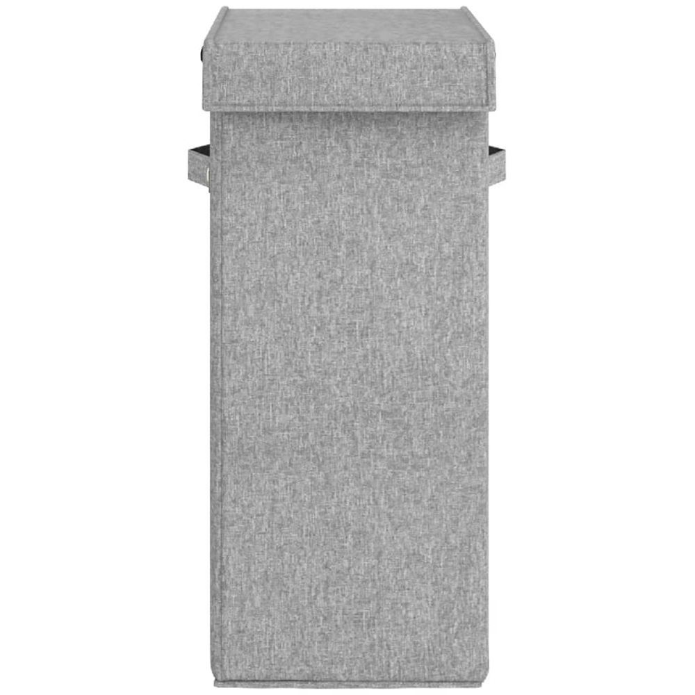 vidaXL Grey Faux Linen Foldable Laundry Hamper with Mesh Bag 59.5 x 26 x 34.5cm Image 2